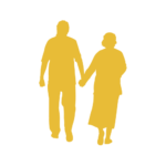 outline of couple holding hands