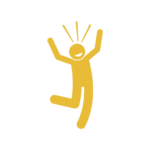happy stick person