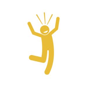 happy stick person