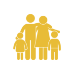 outline of family with two kids